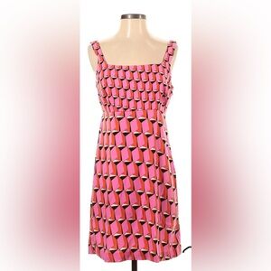 Diane Von Furstenberg for Target Women’s shift pink geo print dress SZ 10 (m19)